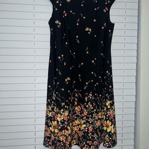 Suite 7 Black Dress with Floral Accents